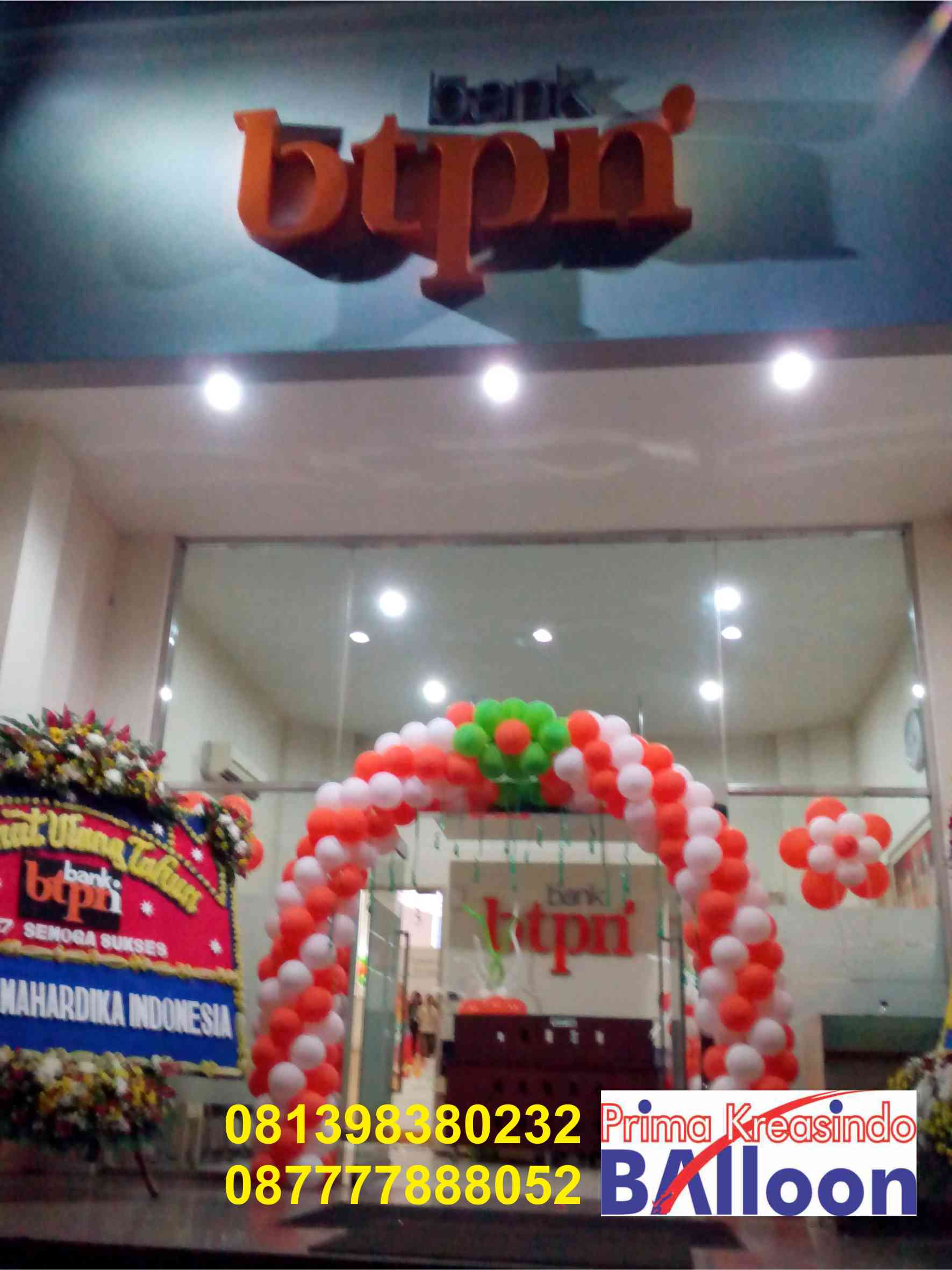  Dekorasi  balon ulang  tahun  bank BTPN Jl wahidin 1 jakarta 