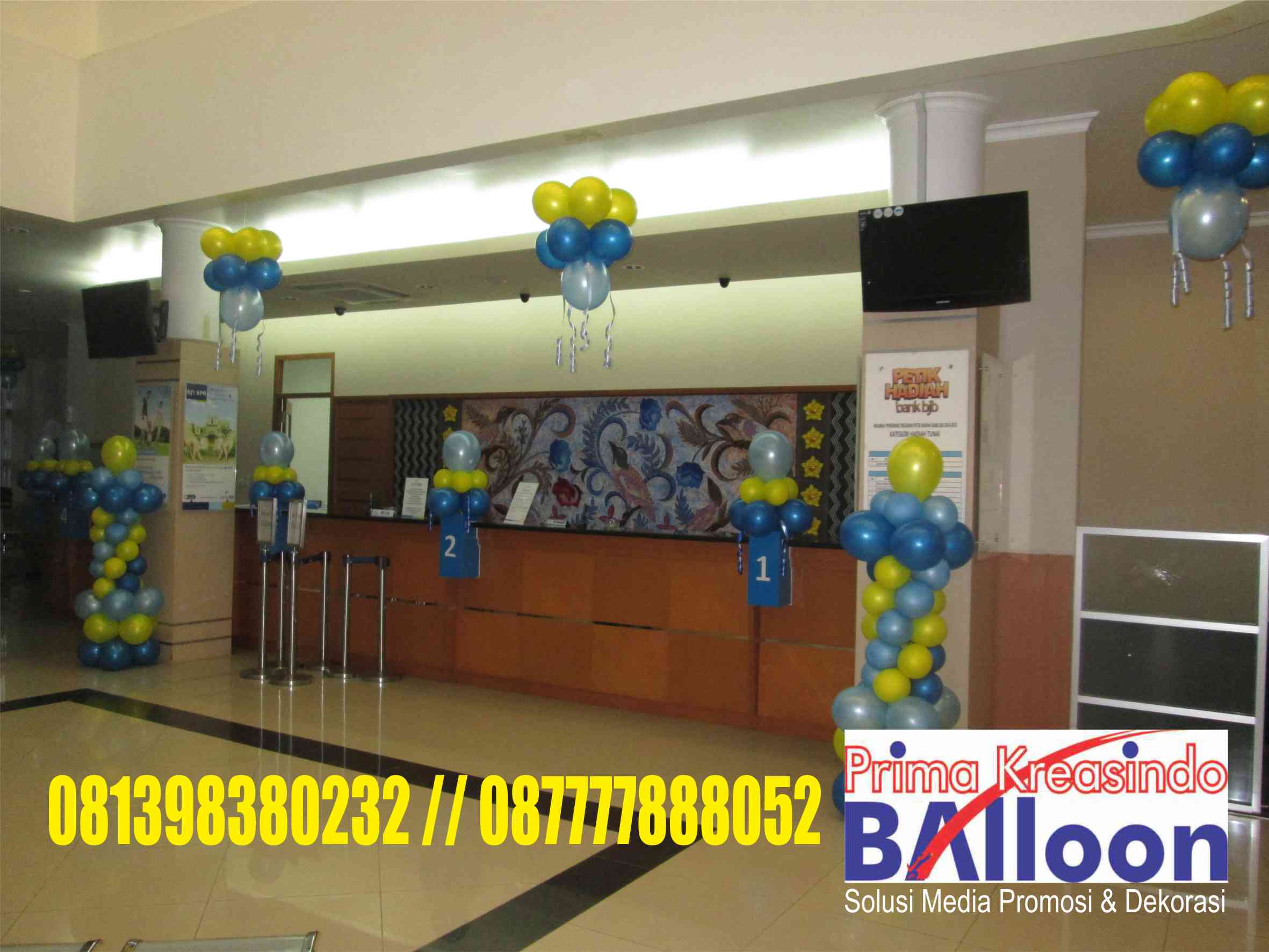  Dekorasi  balon ulang  tahun  bank BJB KE 54 TAHUN  